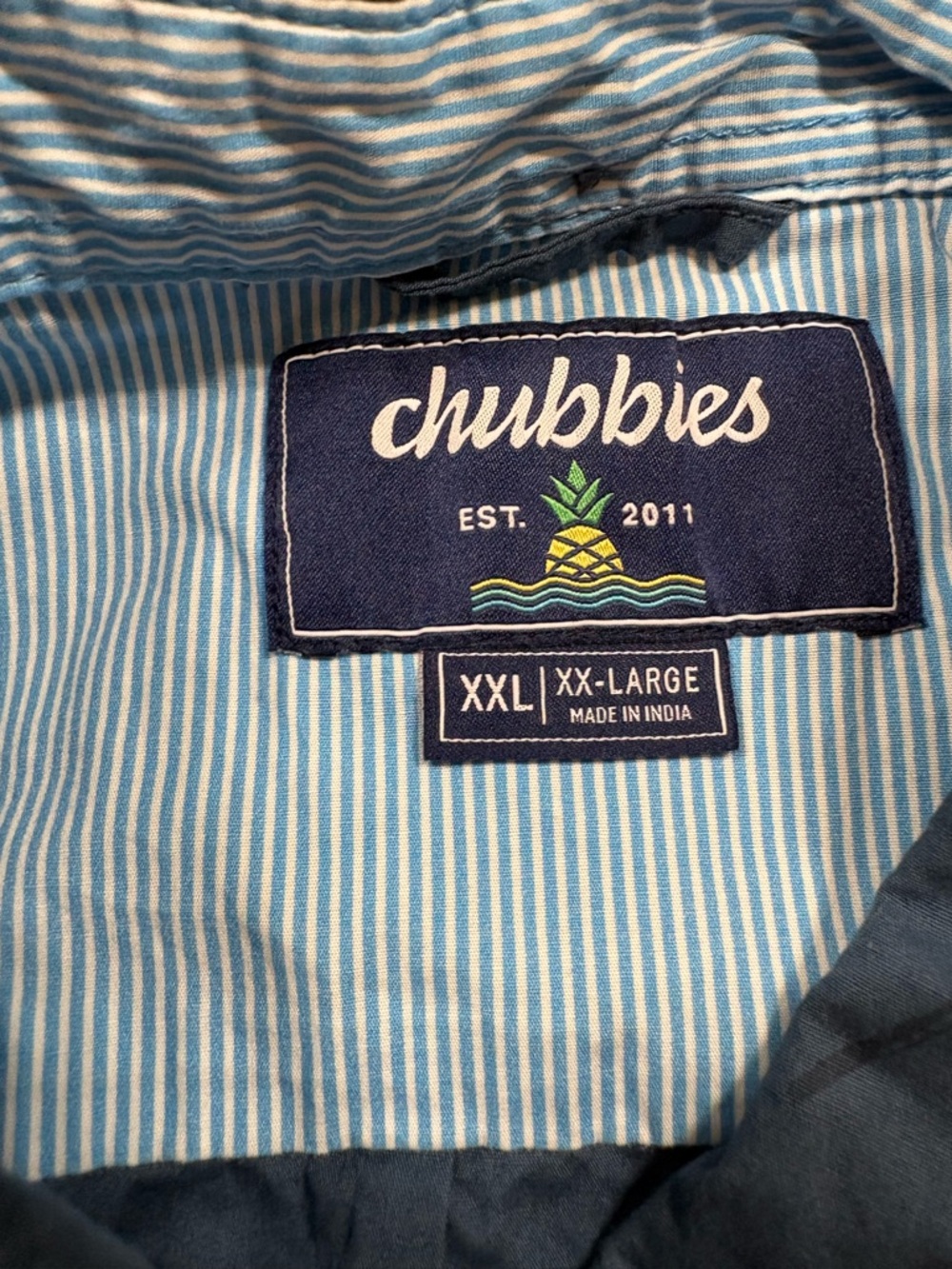 chubbies Navy Short-Sleeve Palm Print Button-Up Shirt - Picture 6 of 6